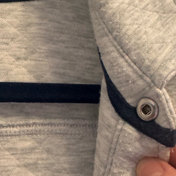 Vineyard Vines Men's Quilted Snap Jacket in Light Grey Medium - Picture 7 of 11